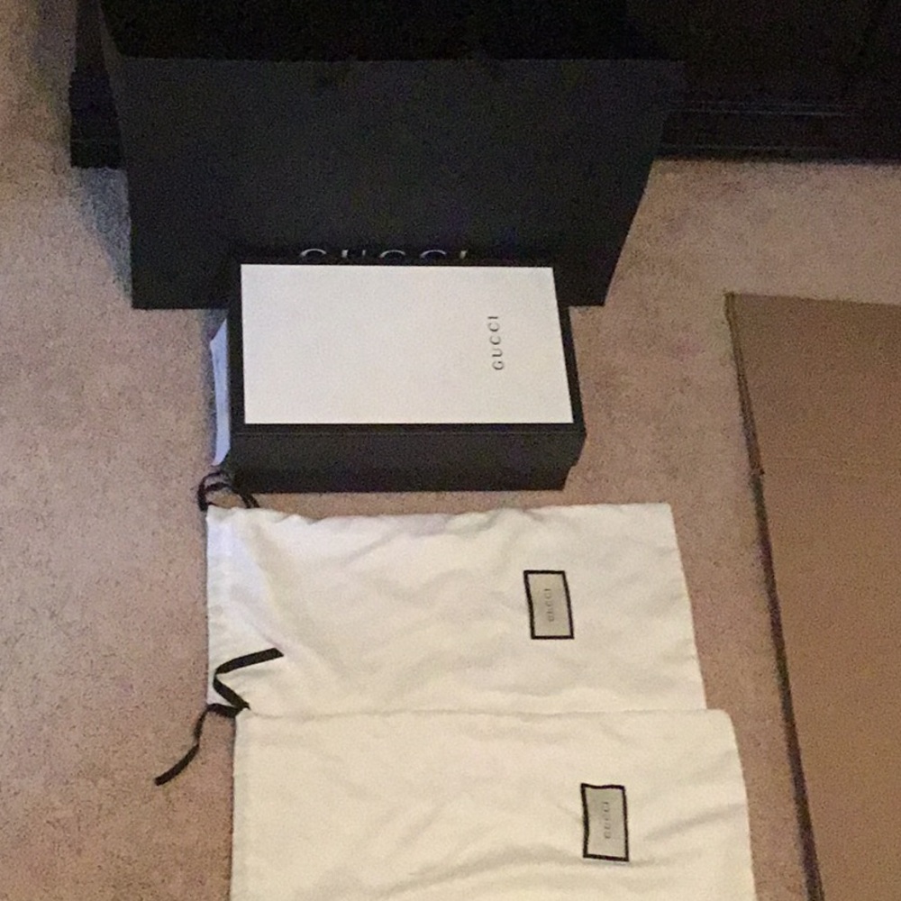 Authentic Gucci shoe box dust bags